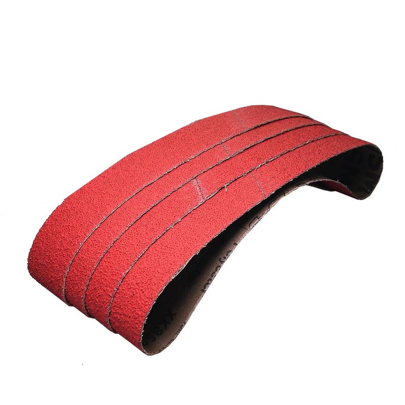 Rams Bralin 10 x 2 inch Expander Wheel Ceramic Sanding Sleeves Motor Bench Abrasive Wheel Grinder Machine Accessories (4 pcs Ceramic Belts P36) - Image 1